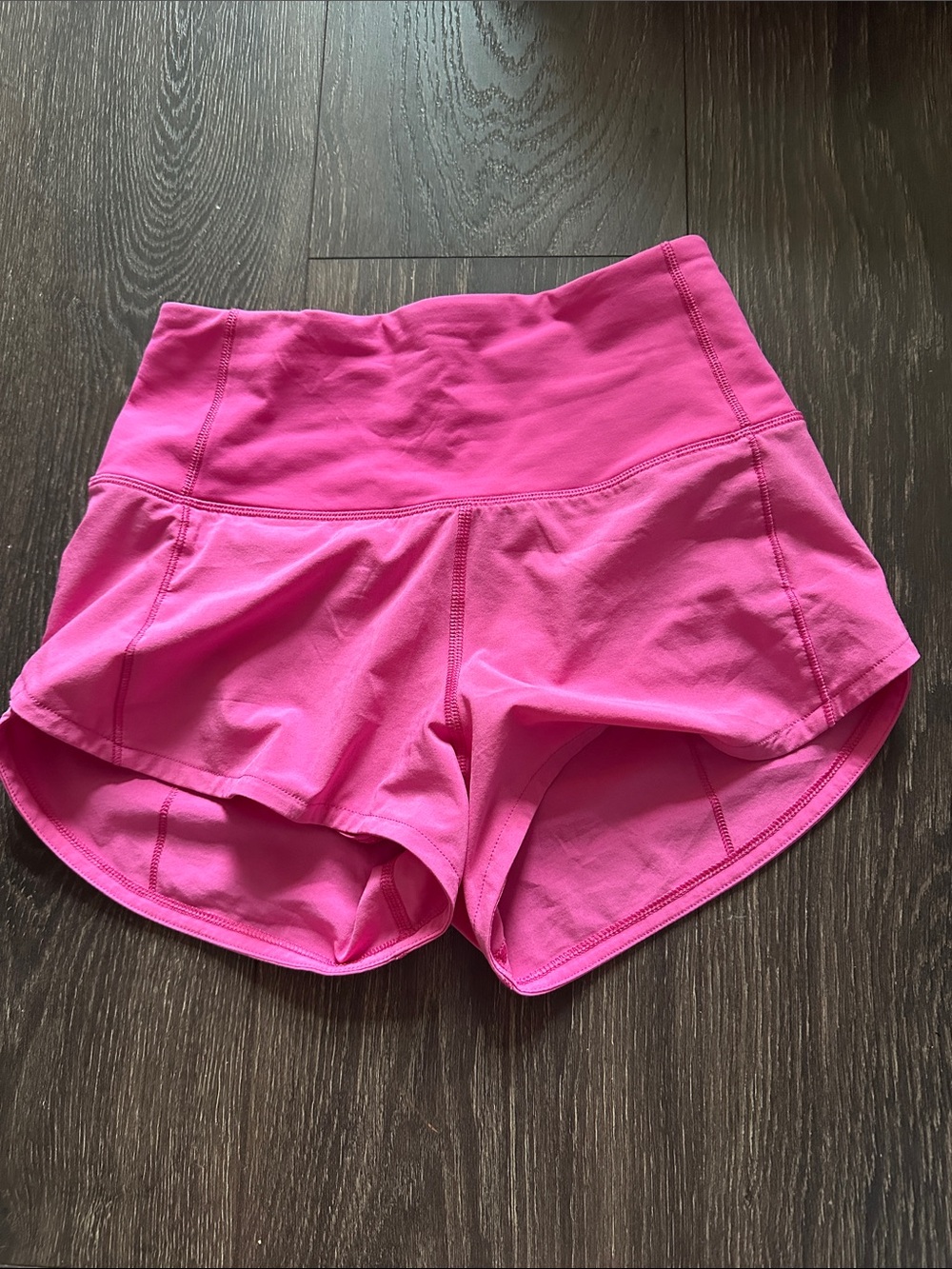 lululemon athletica sonic pink Hot Pink speed up high waisted shorts